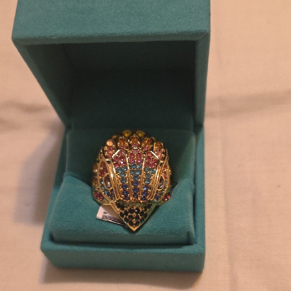 Kurt Geiger Multicolor Gemstone Gold Ring